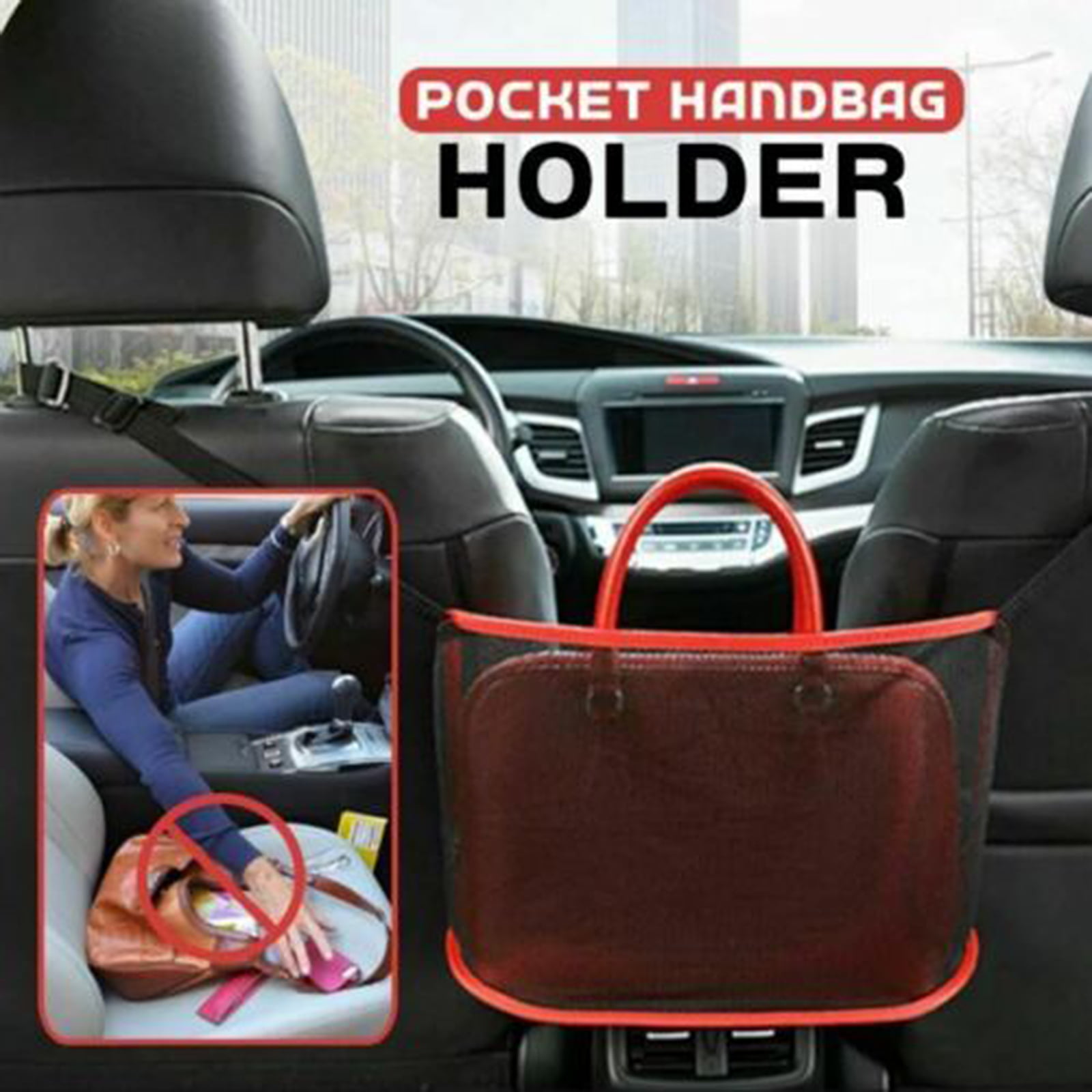 Advanced Car Seat Side Storage Mesh Net Bag Net Pocket Handbag Holder Organizer