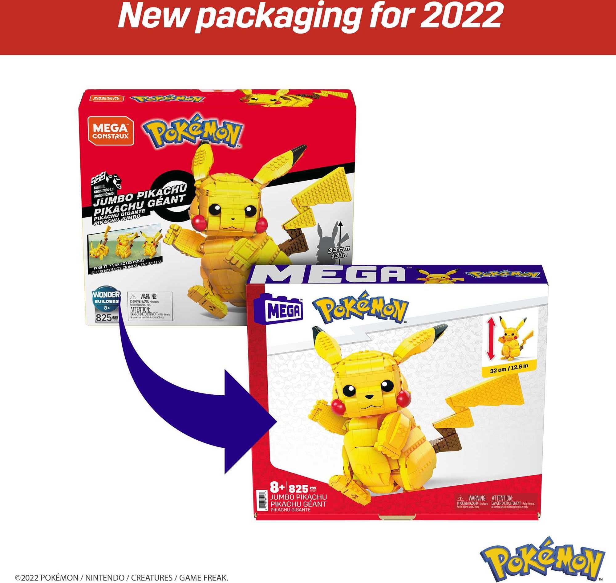 Mega Pokémon Jumbo Pikachu Building Set - 825pcs : Target