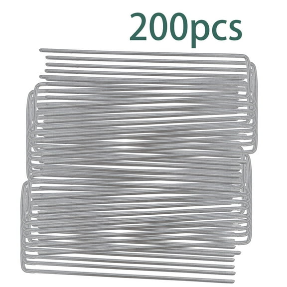 SEBLAFF 6" 200PCS Landscape Sod Staples Sturdy Garden Stakes Weed Barrier Fabric Pins US