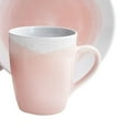 thumbnail image 4 of American Atelier, Round, Pink and White Oasis Stoneware Dinnerware Set, 16-Piece, 4 of 5