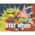 thumbnail image 3 of SpongeBob SquarePants Patrick Character Stay Weird Tie-Dye Show Logo Men's Long Sleeve Pullover Sweatshirt Hoodie, 3 of 5