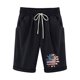thumbnail image 1 of Pantalones Cortos Casuales para Mujer Día de la Independencia Impreso Elástico de la Cintura, Pantalones Cortos de Verano para Mujeres, 1 of 4