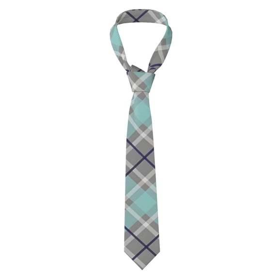 Men's Tie, Checkered Texture Floral Printed Tie Fashionable Wedding Party Best Man Suit Tie Work Tie Male Birthday Gift