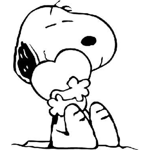 Snoopy Dog Heart Hug Peanuts Cartoon Character Decors Wall Sticker Art Design Decal For Girls Boys Kids Room Bedroom Nursery Kindergarten Home Decor Stickers Wall Art Vinyl Decoration 40x35 Inch Walmart Com