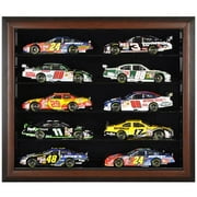 Angle View: Fanatics Authentic 10-Die-Cast Car Brown Framed Wall Mount Display Case - No Size