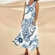 thumbnail image 1 of ICHUANYI Clearance Women‘s Summer Dresses Print Sleeveless Round Neck Dress Dresses With Pocket(Light Blue, M) ICHUANYI WER2023080811246, 1 of 7