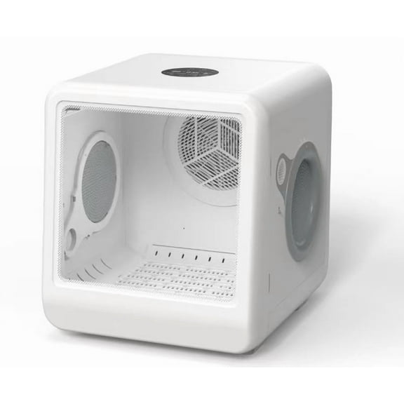 Pet Dryer Room, Spacious & Efficient Automatic Hair Dryer with 65L Inner Space and Cool/Hot Wind, for Cats & Small Dogs - Cream White