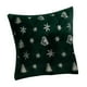 thumbnail image 5 of Funda de almohada navideña de peluche, decoración navideña, cojín lavable de 18 x 18 pulgadas Verde, 5 of 9