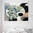 thumbnail image 2 of Ambesonne Eucalyptus Leaves Tapestry Wall Hanging, Cold Mid Century, 80"x60", Black Blue Grey and Green, 2 of 3