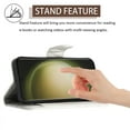 thumbnail image 4 of Allytech Wallet Case for Samsung Galaxy S24 Ultra with Card Cash Slots, Luxury Premium PU Leather Kickstand Shoulder Strap Lanyard Shockproof Anti-Fall Full Body Protective Flip Shell - White, 4 of 8