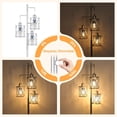 thumbnail image 2 of 68" Farmhouse floor lamp, Dimmable Industrial Floor Lamps for Living Room, 3 Light Rustic Standing Tall Lamp Including 3 PCS 6W Edison Bulbs, Tree Floor Lamp for Bedrooms Room, Office, Bar, Silver, 2 of 14