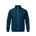 thumbnail image 3 of Bxsruta Mens Athletic Track Jacket Full Zip Workout Jacket Running Workout Sweatshirt Casual Outerwear, 3 of 7