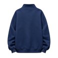thumbnail image 5 of Abcomgle Girls Half Zip Sweatshirt 7-8 Oversized Long Sleeve Pullover for Kids Cute Fashion Fleece Girls Half Zip Sweater with Pockets, 5 of 6