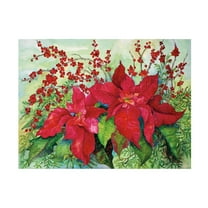 Trademark Fine Art Joanne Porter Red Poinsettia Canvas Wall Art - 14x19