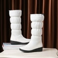 thumbnail image 5 of Fesfesfes Tall Boots For Women Fashion Velvet Casual Warm Boots Hidden Wedge Heels Boots Middle Tube Shoes 43(US:9.5), 5 of 9