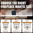 thumbnail image 3 of CQSXDA Wall-Mounted 48 Inch Rustic Wood Fireplace Mantel, Floating Shelf Ideal for Home Decor and Cozy Spaces, 3 of 5