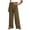 *Brown, variant on ClodeEU Women's High Waisted Plaid Wide Leg Pants,Casual Elastic Waist Trousers with Pockets Army Green,Women's Plus L