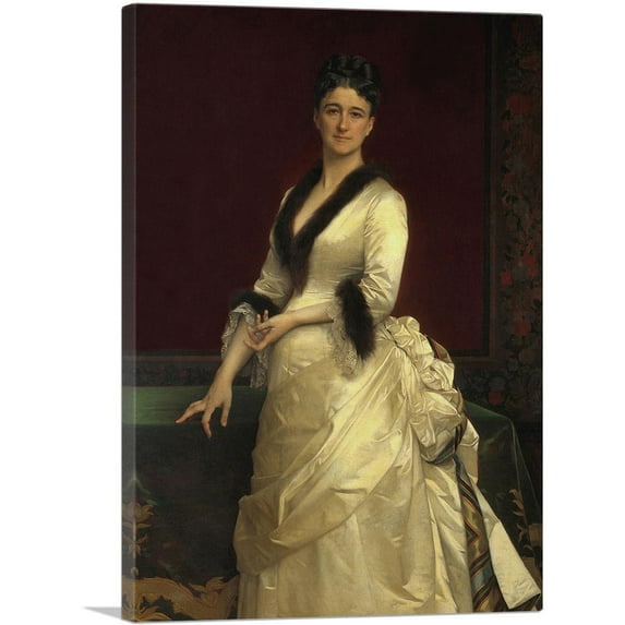ARTCANVAS Catharine Lorillard Wolfe 1876 Canvas Art Print by Alexandre Cabanel - Size: 26" x 18" (1.50" Deep)