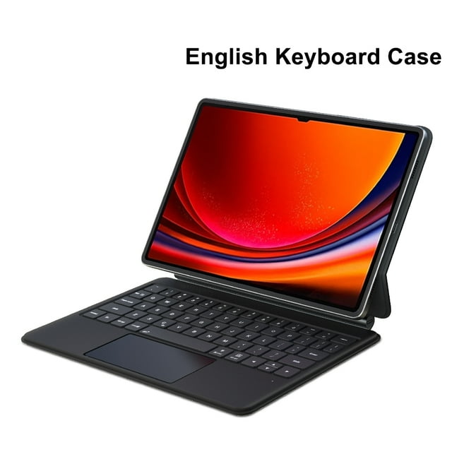 Étui Clavier pour Samsung Galaxy Tab S7 FE S9 S8 S7 Plus Étui Clavier Rétroéclairé Magique avec Pavé Tactile Housse Magnétique pour Tablette Capa Clavier Anglais S8 11 Pouces