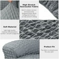 thumbnail image 3 of Stretch Seersucker Recliner Sofa Cover 6-Pieces Country style Reclining Couch Slipcover Simple Home Furniture Protector, Loveseat 2 Seater/Light Grey, 3 of 7