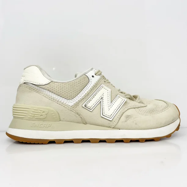 New Balance Unisex 574 WL574NC Beige Casual Shoes Sneakers Size M 5 W 6.5 B