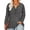 GTB3050-Dark Gray, variant on Plus Size Tops Long Sleeve Womens Shirts Fall V Neck Tunics Fashion Loose Fit Tee Winter Blouses Casual Pullovers Solid/Glitter (XL-5XL)