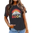 thumbnail image 2 of Hauts pour Femmes Imprimé Confortable et à la Mode Haut Coloré Manches Courtes T-Shirts pour Femmes Noir TTTG, 2 of 4