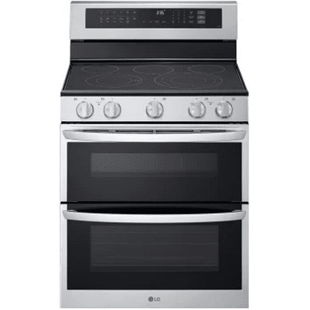 LG 30 Inch Double Electric Oven Range with 5 Radiant Heating Elements, 7.3 cu. ft. Total Capacity in Stainless Steel LDEL7324SE