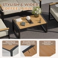 thumbnail image 3 of BaPiPro 4-Piece Outdoor Exposed Tube Sofa Set, Beige Modern Sturdy Patio Furniture, Weather-Resistant Conversation Set for Balcony, Backyard & Outdoor Relaxation, 3 of 10