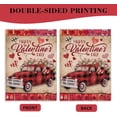 thumbnail image 7 of Jbralid Home Decorative Happy Valentine's Day Garden Flag, Vintage Red Plaid Truck Yard Buffalo Check Love Hearts Tulips Outside Decorations, Anniversary Wedding Outdoor Small Decor Double Sided 12x18, 7 of 7