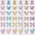 thumbnail image 6 of dianhelloya50Pcs Nail Ornaments Creative Shape Non-Fading Vivid Color Shiny Visual Effect 3D Love Heart Bear Style Nail Art Jewelry Charms E, 6 of 8