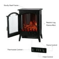 thumbnail image 2 of Ainfox 3D Electric Fireplace Stove, Freestanding Fireplace Heater With Realistic Flame Effects, Portable Indoor Space Heater with Overheating Safety System, Adjustable Brightness, 2 of 10