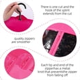 thumbnail image 4 of 3 Piezas Soporte para Extensiones Cabello Almacenamiento Pelucas para Múltiples Soportes para Pelucas Bolsas para Pelucas con Colgador Almacenamiento Extensiones Cabello Rosa Rojo, 4 of 5