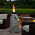 thumbnail image 3 of Costway 48'' Outdoor Propane Fire Bowl Column W/ Lava Rocks & PVC Cover 30,000 BTU, 3 of 10