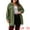 Green, variant on DARING DIVA Plus Size Corduroy Shirts Button Down Shackets Jacket 1X Pink