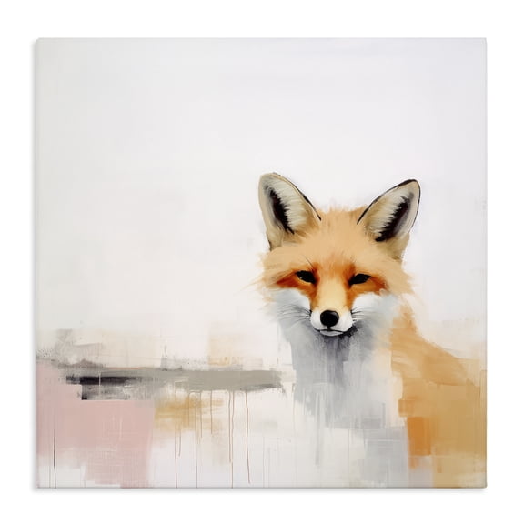 Stupell Industries Contemporary Abstract Fox Portrait Canvas Art, 17 x 17, by Irena Orlov