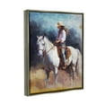 thumbnail image 4 of Stupell Industries Cowgirl on White Stallion Animals & Insects Painting Gray Floater Framed Canvas Art Print Wall Art, 25 x 31, 4 of 10