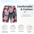 thumbnail image 6 of Picia Rose Flowers pattern Mens Swim Trunks with Compression Liner Stretch Beach Shorts Quick Dry with Zipper Pockets No-Chafing Board Shorts-X-Large, 6 of 9