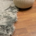 thumbnail image 6 of Ultra Soft Faux Sheepskin Fur Shag Rug Gray 4' x 6' Sheepskin, 6 of 7