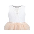 thumbnail image 6 of Sunny Fashion Girls Dress Beige Lace Tulle Layered Bow Party Wedding Pageant Sleeveless 6 Years, 6 of 7