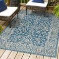 thumbnail image 6 of JONATHAN Y SANTA MONICA 8 x 10 Area Rug, Palazzo Vine and Border Textured Weave - Navy/Gray, SMB103A-8, 6 of 9