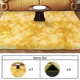thumbnail image 2 of ASPILLOW Fluffy Area Rugs for Living Room, 4x6 Non Skid Shaggy Carpets for Bedroom, Dorms, Rooms, Home Decor,Tie-dye Yellow, 2 of 6