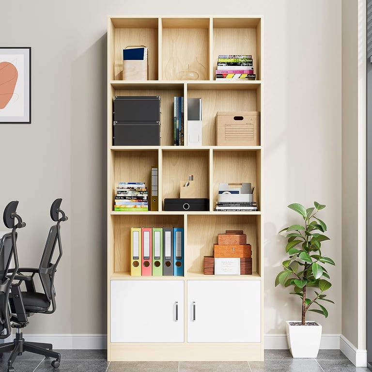 Cozy Castle, Multifunctional 4-Tier Open Shelf + 2-Door Cabinet