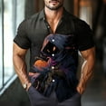thumbnail image 2 of JGNGSHN Halloween Costumes for Men Short Sleeve Button Down Holiday Vocation Beach Shirts Cute Pumpkins Printed Tees Thanksgiving Shirt, 2 of 6
