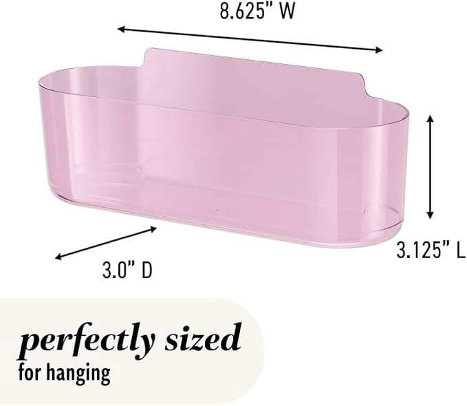 Command Clear Caddy, Lilac Lemonade, 1 caddy, 4 strips