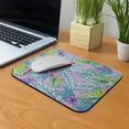 thumbnail image 5 of WIRESTER 8.66x7.08 in Rectangle Mouse Pad with Non-Slip Rubber Base for Computers, Laptop, Office & Home - Purple Hawaiian Bird Flowers, 5 of 5