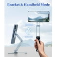 thumbnail image 5 of Magnetic Ipads Tripod Stand Universal for Ipads & Iphones 16-12 Series, Flexible 360 Degree Rotation, Portable Tablet Holder with 2-in-1 Handheld & Desktop Handheld Modes for Kitchens, Gyms, 5 of 9