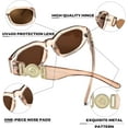 thumbnail image 6 of FEISEDY Retro Trendy Rectangle Sunglasses Women Men Vintage 90s Small Narrow Square Sunglasses B2322, 6 of 14