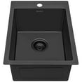 thumbnail image 7 of Ruvati 15 x 20 inch Black Stainless Steel Drop-in Topmount Bar Prep Sink Single Bowl, 7 of 7