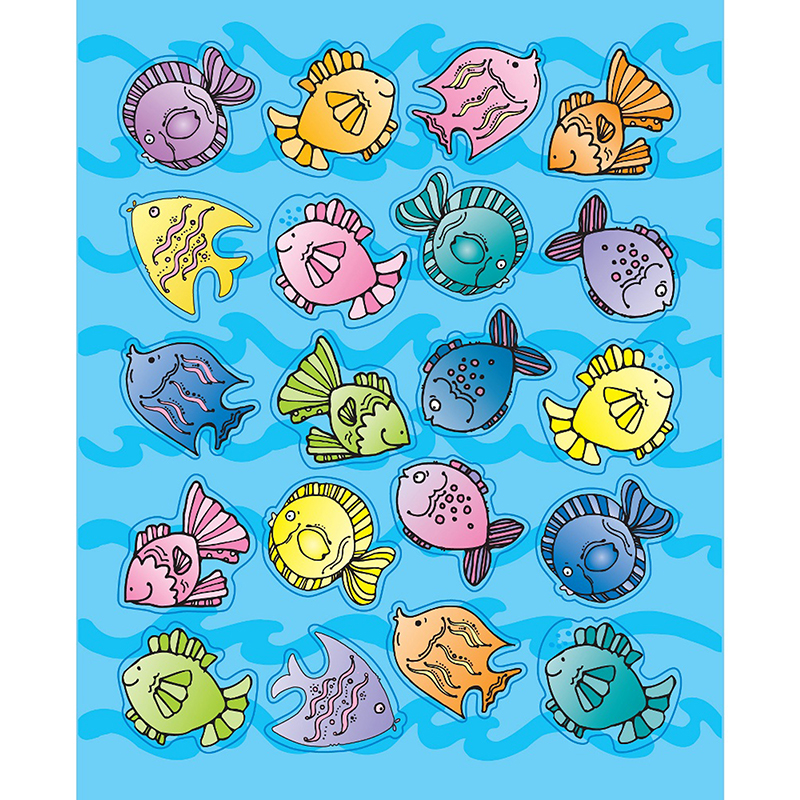 FISH STICKERS 20 PER SHEET GR PK2